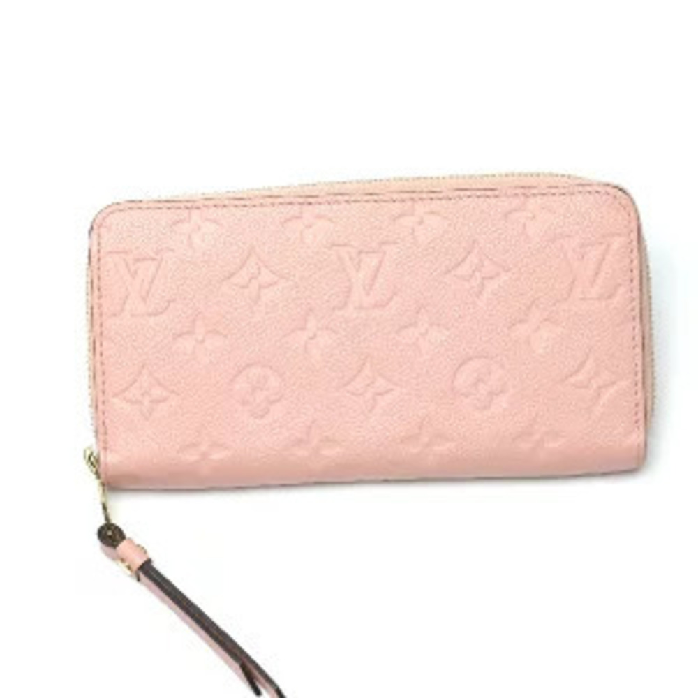 Louis Vuitton Zippy Wallet Monogram Empreinte Round Zipper Rose Pink Poudre LV